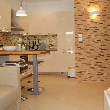 Sea-view Modern - 4 Guests - Kitchen Lejlighed Thessaloníki